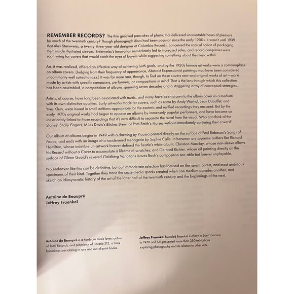 Art & Vinyl by Antoine de Beaupré and Jeffrey Fraenkel Gallery 2018 Hardcover - Picture 6 of 14